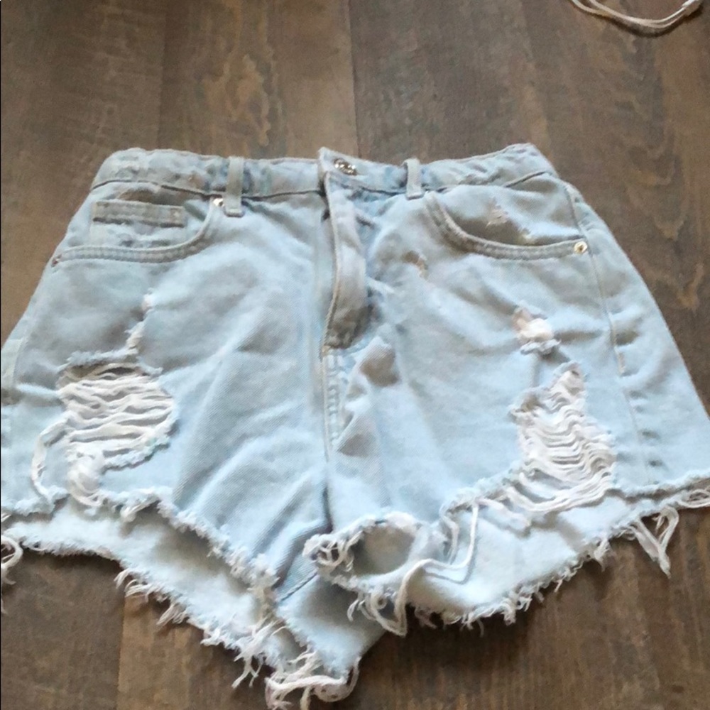Forever 21 high waisted frayed shorts
